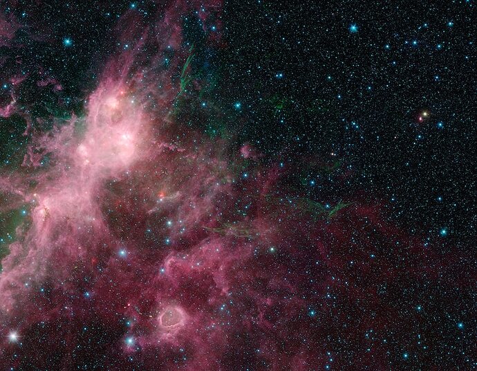 the remnants of a star that exploded in a supernova