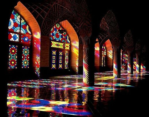 light on stained glass