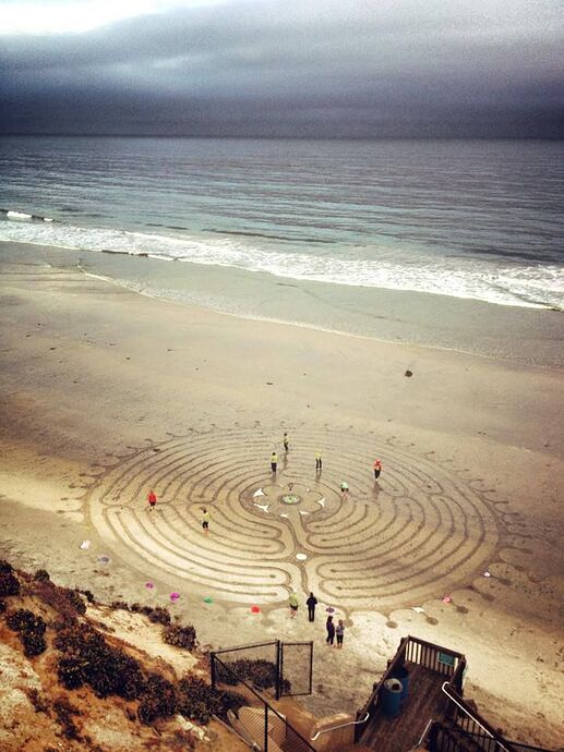 ocean beach labyrinth