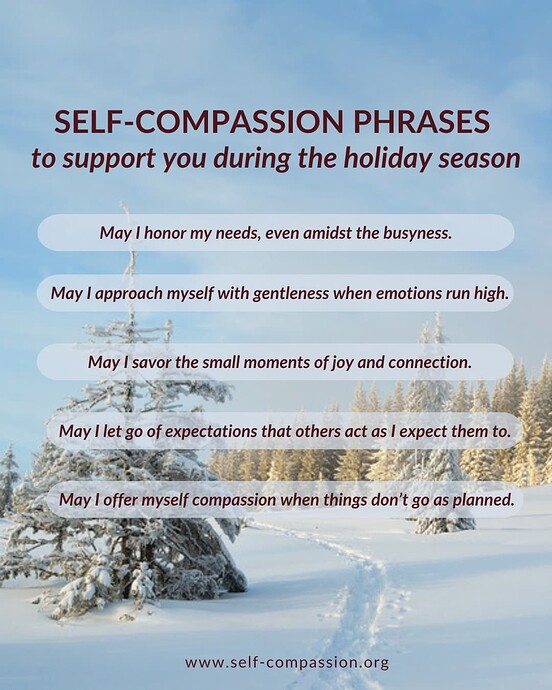 self compassion holidays