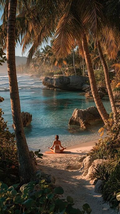 meditate by the ocean