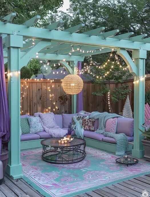 cozy backyard area