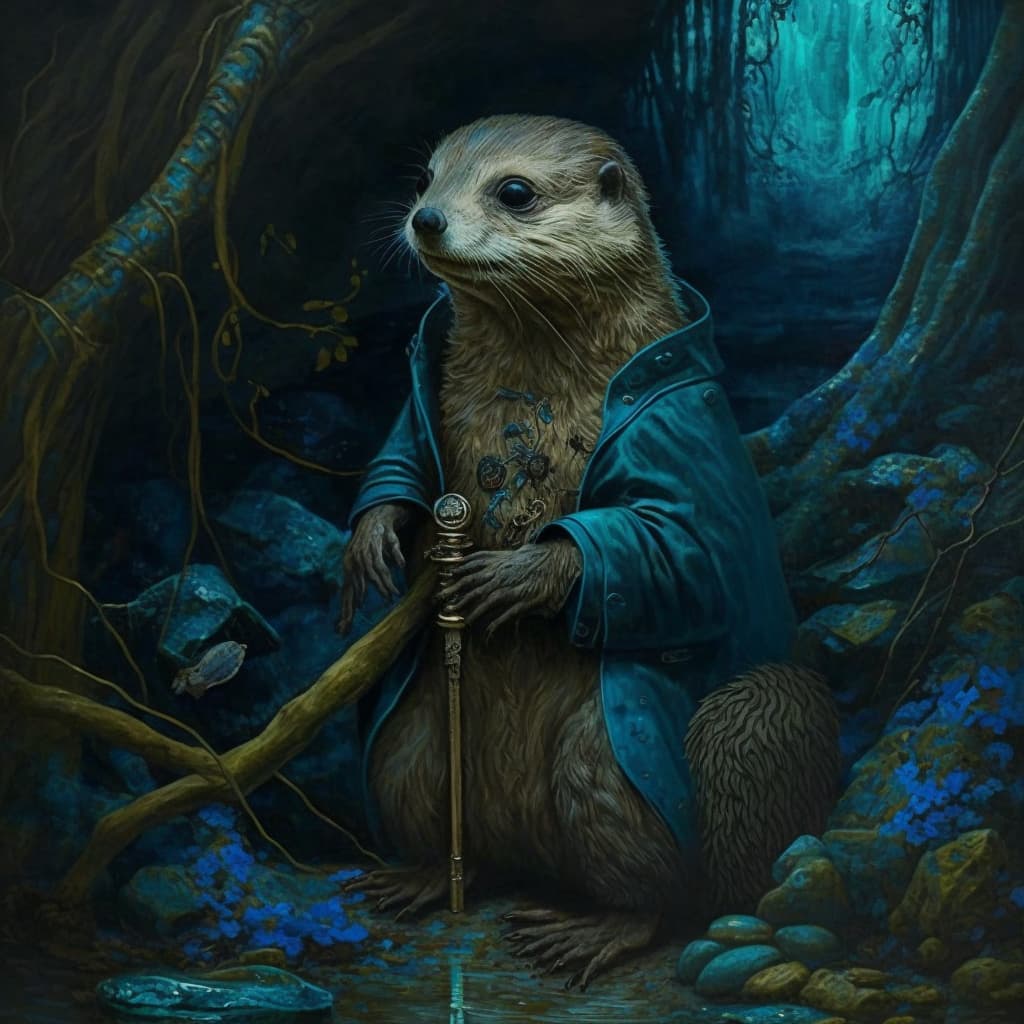 rickthrivingnow_cyberpunk_otter_in_dark_forest_by_max_ernst_2014443a-9eee-4ac2-88ea-7a337f264cbf